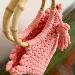 Medium Macrame Bag - Coral - Image 4